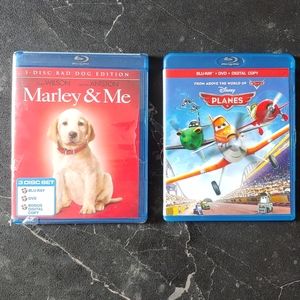 Excellent Used Condition Kids Movie Bundle Marley & Me and Disney's Planes